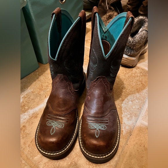Artiat Phat Baby Boots Brown/Teal - Picture 1 of 6